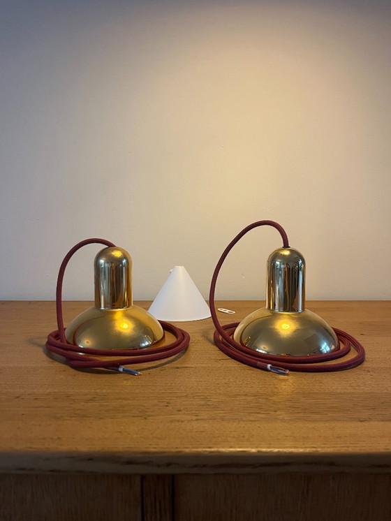 Image 1 of Vintage LYFA messing hanger 4784 set van 2 - Deens design hanger