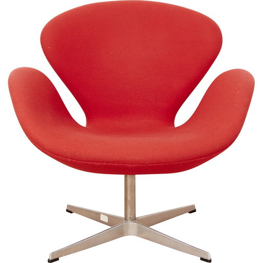 Vintage Swan armchair in wool by Arne Jacobsen for Fritz Hansen, 1958