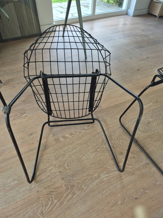 Image 1 of 6x Pastoe SM05 wire chairs door Cees Braakman zwart