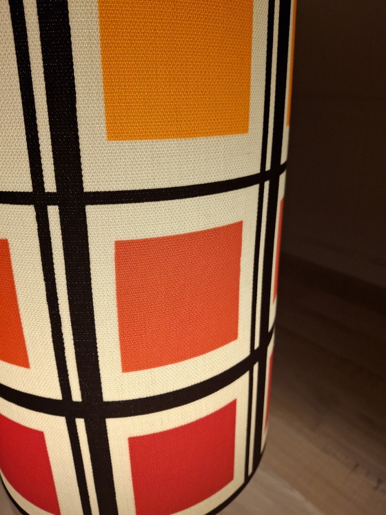 Handmade Mondrian retro lampshade made of viscose – handgemaakt, Floor lights, Cotton, Textile (photo 5 of 5)