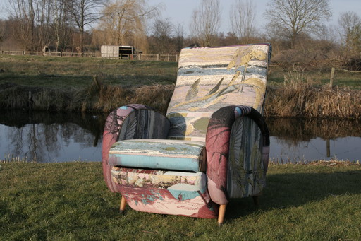 1 folding mid-century recliner