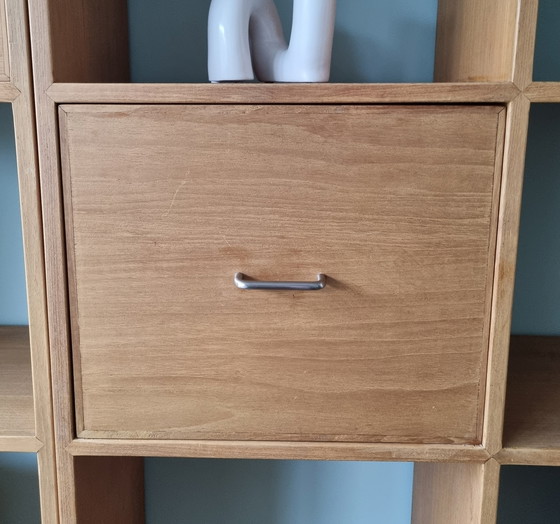 Image 1 of Teak houten kast vakkenkast boekenkast wandmeubel 