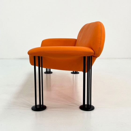 Image 1 of Orangefarbenes Sofa von Burkhard Vogtherr für Hain & Tohme, 1980er Jahre