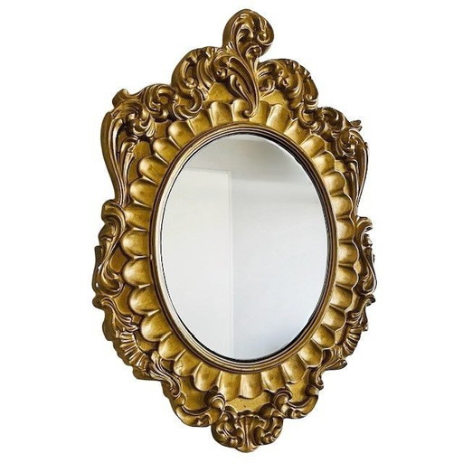 Specchio antico barocco in gesso dorato di metà secolo, anni '50
