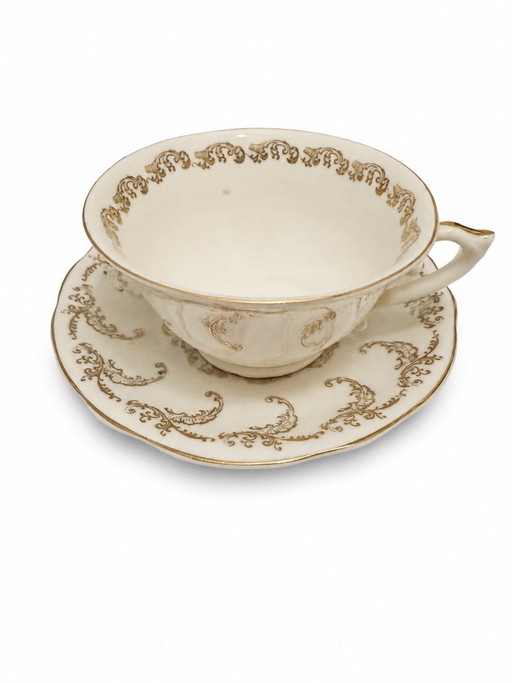 Set van vier Beierse thee- of koffiekopjes met schotels, jaren 50. – servies, Ceramic (photo 2 of 5)
