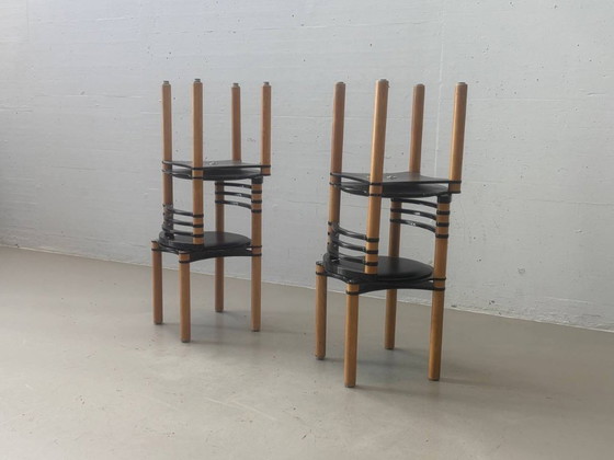 Chaise empilable Dietiker Modell 6800 par Kurt Thut, années 1980 – Fauteuils d'appoint, Wood (photo 13 of 17)