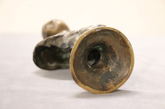 Image 1 of Small Bust of a Young Woman in Bronze, Italy, Signed Gemito