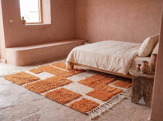 Image 1 of Tapis en laine naturelle fait main artisanale marocaine 150/250 cm