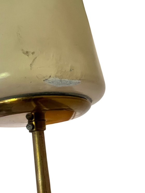 Image 1 of Kaiser & Co. (Idell) Lámpara de techo de latón industrial Art Decó/Bauhaus, años 30