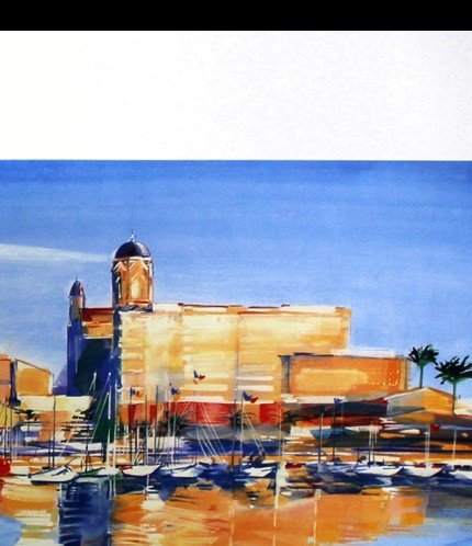 Image 1 of Fort, Ella - Port De St. Raphael - Farblithografie