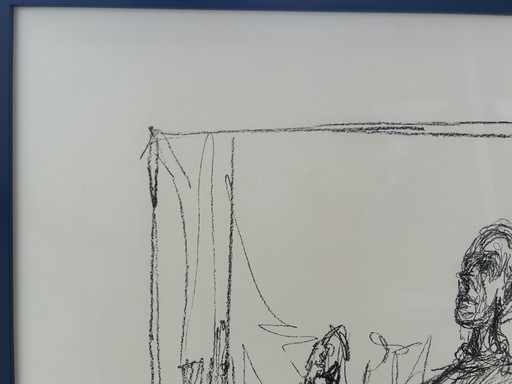 Alberto Giacometti – Buste dans l'atelier – Reproduction d'art officielle de la Galerie Maeght (cadre design (photo 2 of 15)