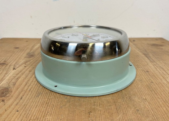 Image 1 of Orologio da parete vintage blu Hanil, anni '80