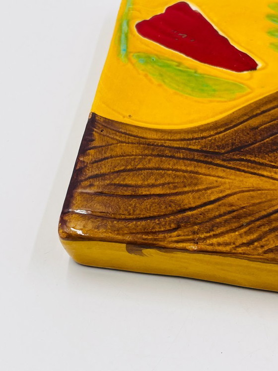 Image 1 of Plateau à fromages carré avec couteau Vallauris