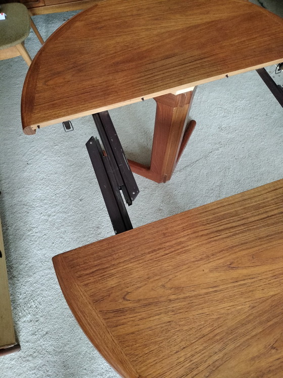 Image 1 of Vintage Danish teak extendable round dining table