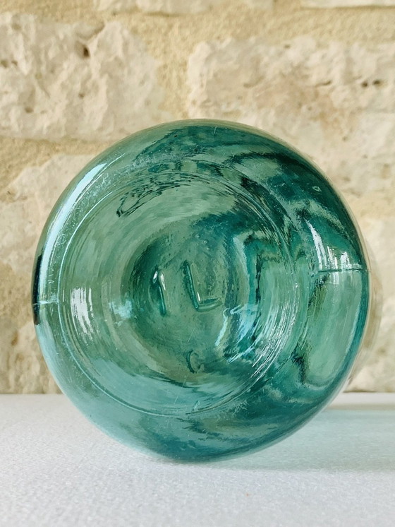 Image 1 of Pots en verre turquoise de Solidex, 1940s, ensemble de deux.