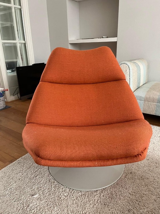 Image 1 of Orange Artifort F510 armchair by Geoffrey Harcourt, 1970s