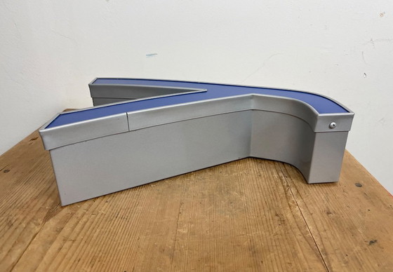 Image 1 of Vintage Blue Illuminated Letter Y, 1980s