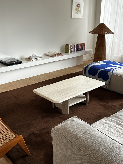 Vintage Travertine Coffee Table, Italy 1980s – salontafels