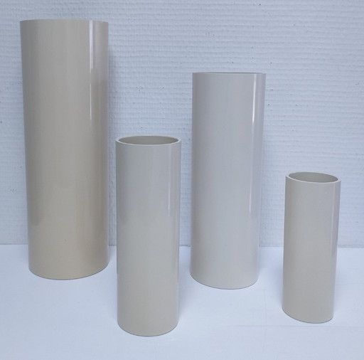 four jacques bédat cylinder vases