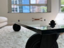 Mesa de centro original FontanaArte Tavolo con Ruote de Gae Aulenti
