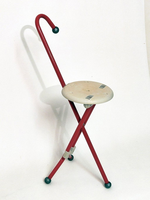 Tabouret Ivan Loss Italie – krukjes, Plastic, Metal, Vintage (photo 2 of 14)