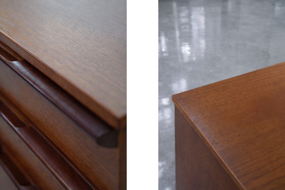 Image 1 of Scrivania vintage in teak marrone, stile Mid-Century Modern, anni '60