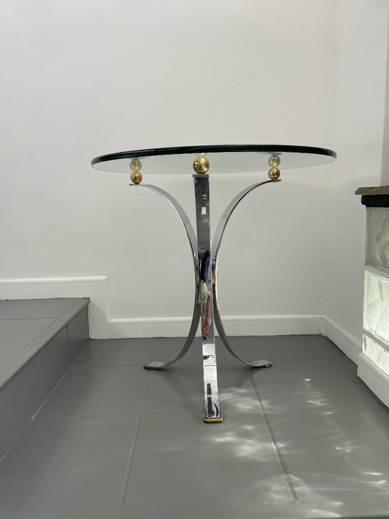Image 1 of Spectacular original French Modernist design side table from the 1970s by Maison Jansen (France)