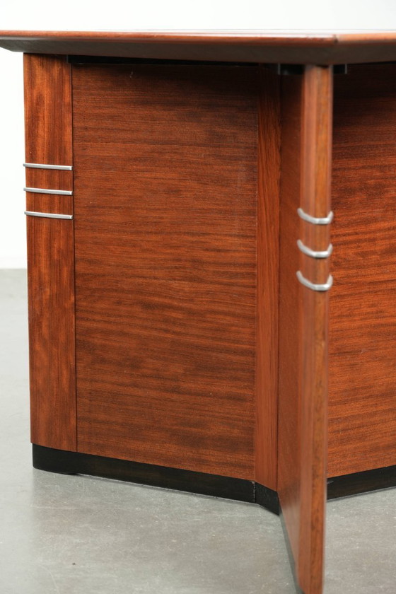 Image 1 of Luxury Art Deco design side/coffee table in a triangular shape by Schuitema