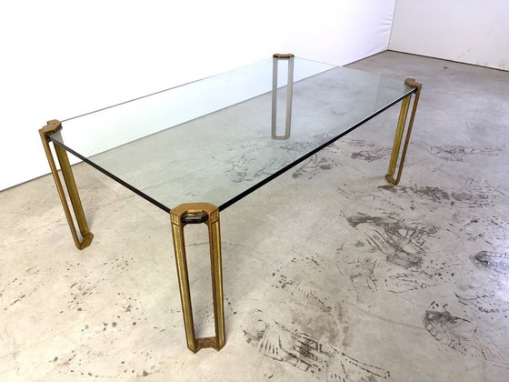 Peter Ghyczy Couchtisch aus Messing und Glas, Couchtische, Transparent, Art Deco (Foto 4 von 11)