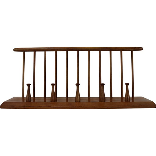 Vintage Wandgarderobe aus Holz für Uluv Krasna Jizba, Tschechoslowakei 1960