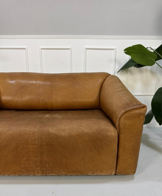 Image 1 of De Sede DS 47 Sofa Leather DeSede Brown Switzerland Couch 2 Seater