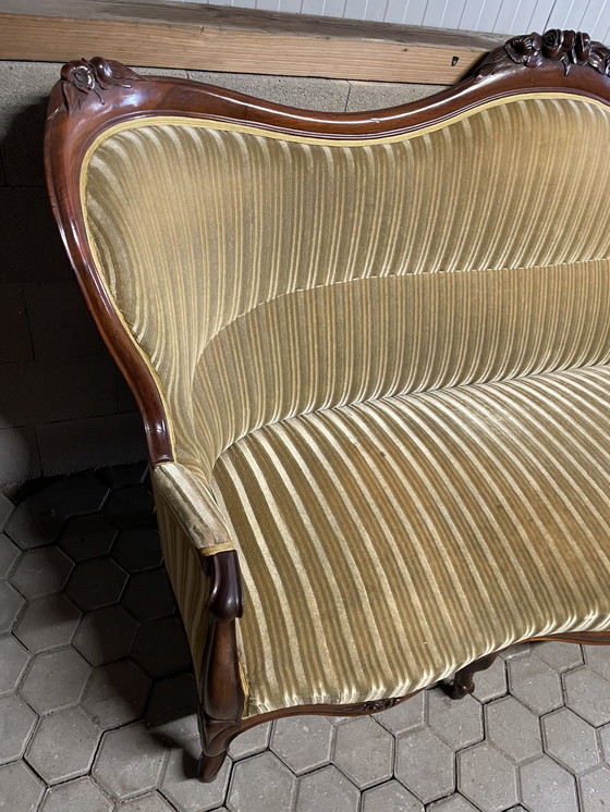 Image 1 of Conjunto de sofás Luis XV antiguos con 2 sillones