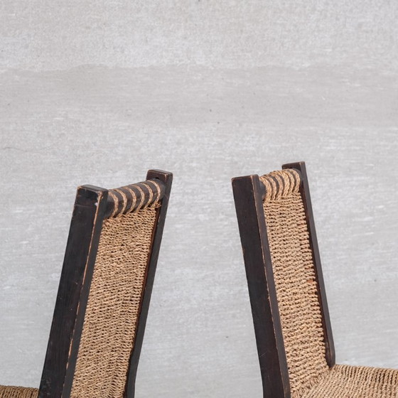 Image 1 of Set di sei sedie da pranzo francesi in stile Art Déco attribuite a Francis Jourdain