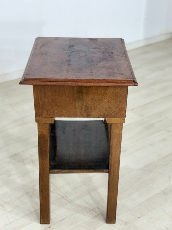 Image 1 of Antieke Biedermeier/Gründerzeit naaitafel - uniek exemplaar met sterinleg