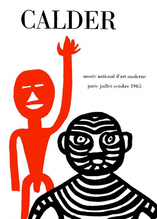 Homme tigre et homme rouge (1965) - Affiche CALDER Alexandre - 50 × 70 cm