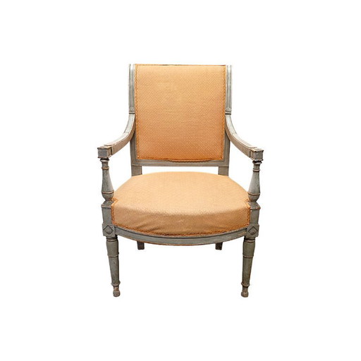 Antiek Franse Louis XVI armstoel, circa 1780