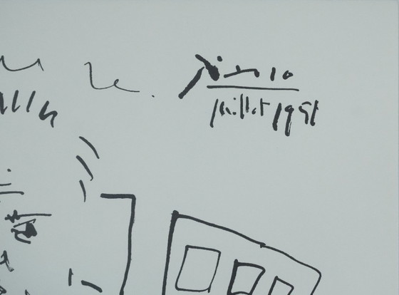 Pablo PICASSO: Il viaggio in treno, Quadricromia firmata – Stampe artistiche, Carta (photo 3 of 8)