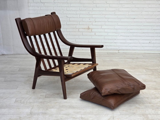 Anni '70, design danese di H.J.Wegner, poltrona schienale alto, modello GE530. – Hans Wegner, Poltrone, Legno (photo 3 of 26)