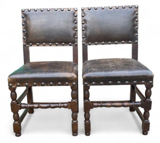 Image 1 of 8 sedie da castello antiche