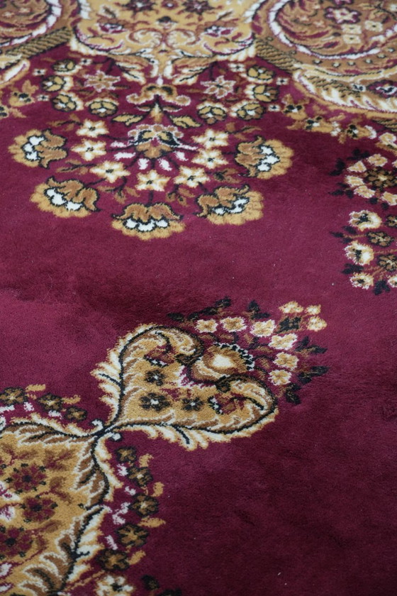 Image 1 of Grande tappeto con bellissimi motivi prevalentemente nei toni del rosso e del giallo 295x200cm