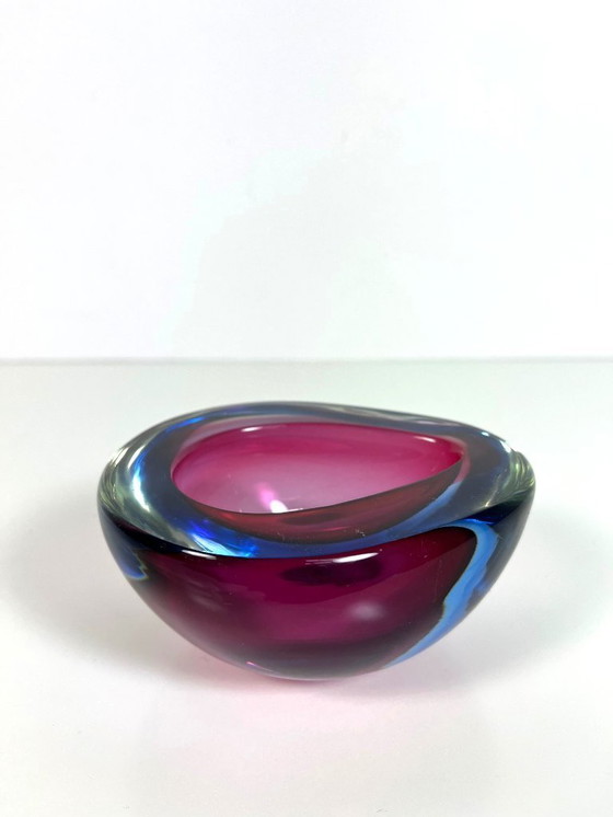 Image 1 of Cuenco Sommerso de cristal de Murano de Flavio Poli para Seguso Italia, década de 1960