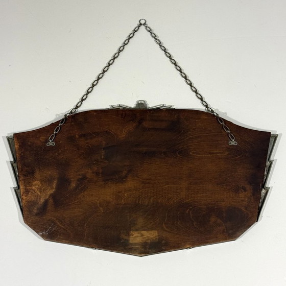 Art Deco Wall Mirror – Chrome, Glass (photo 8 of 8)