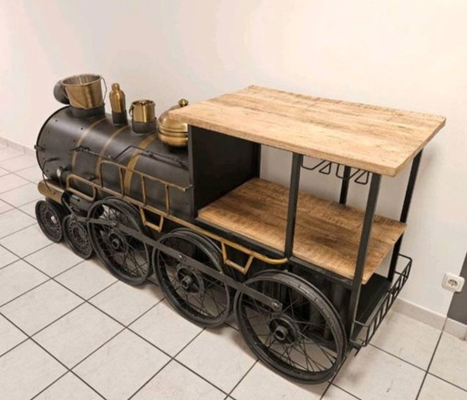 Kare Design Bar Lokomotive NP.: €2,698 – wijnrek, Metal, Wood