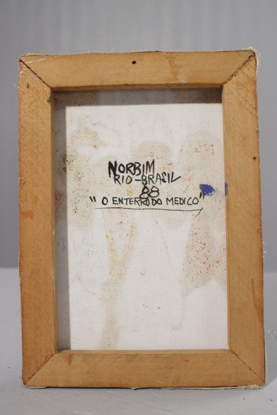 Image 1 of Evandro Norbim (1934) Rio Brasile acrilico su tela "O Entrodo Medico" 1988