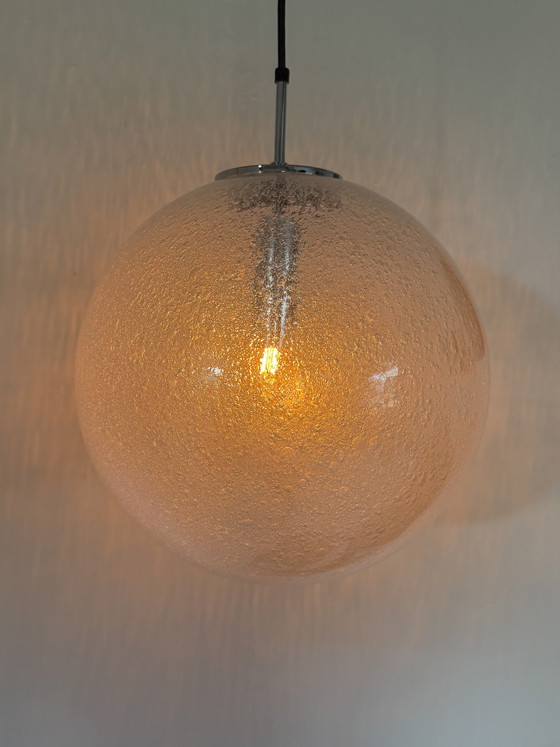 Image 1 of Suspension globe vintage XL, Glashütte Limburg '70