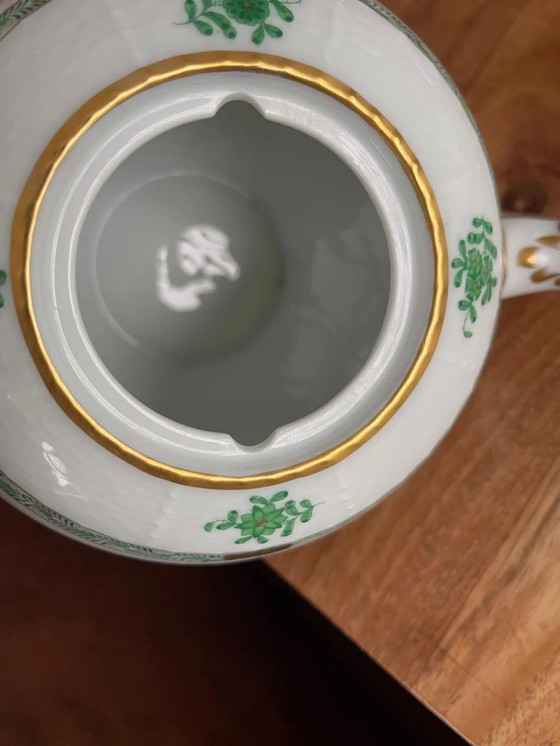 Image 1 of Gorgeous Herend Hungary Apponyi Chinese Bouquet Green Complete Dinner, Breakfast and Tea/Coffee Service Set – 6 Place Settings