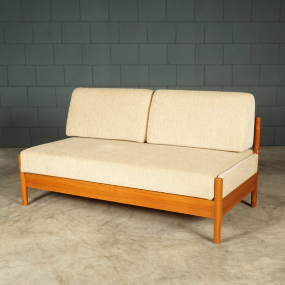 Image 1 of Set di panche pieghevoli danesi – Den Blaa Fabrik – anni '60