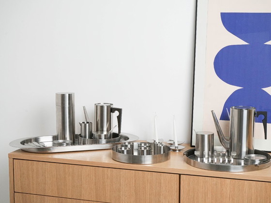 Image 1 of Serving set, Danish design, 1960s, designer: Arne Jacobsen, manufacturer: Stelton