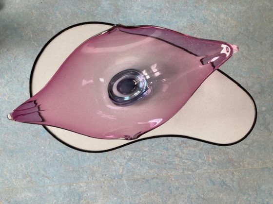 Royale murano glazen schaal - paars en blauw, Schalen, Design (foto 2 van 5)