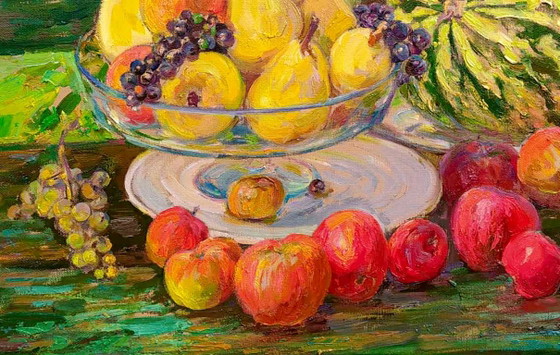 Origineel olieverfschilderij: Fruitstilleven, Rijkdommen van Augustus – Schilderijen & Tekeningen, Canvas (photo 4 of 5)